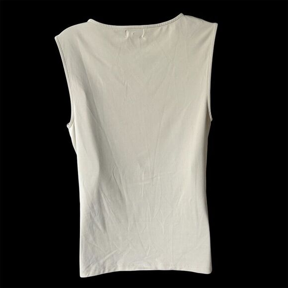 Nordstrom Rack Women's Ivory Sleeveless Tank Top Size L Casual Chic - Picture 2 of 6